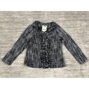 Nick & Mo Anthropologie Jacket Juniors XL Gray Tweed Longsleeve Coat Wool Blend